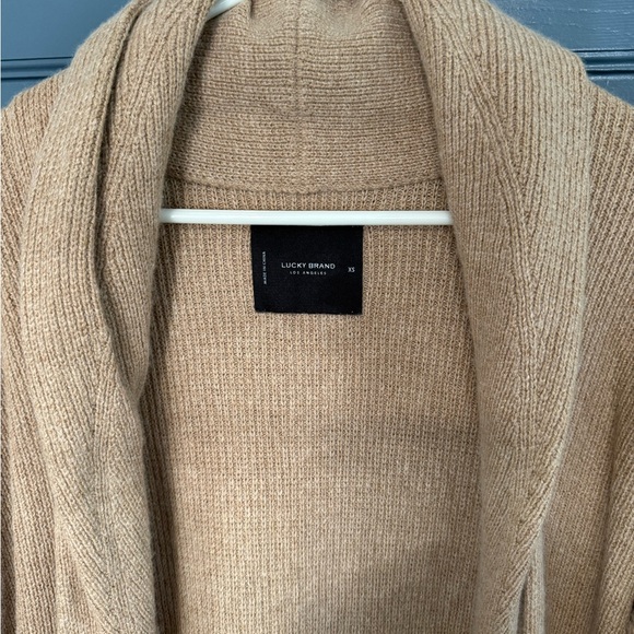 Lucky Brand Women's Camel Cardigan Sweater - Picture 2 of 6